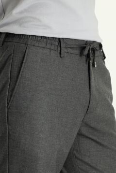 Relax Fit Stretch Pants with Drawstring Waistband