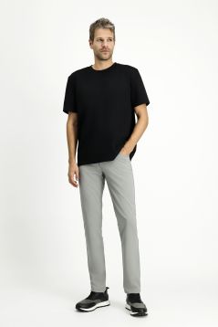 Regular Fit Einfarbige Chino-/Canvas-Hose