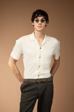 Polo collar shirt model t-shirt